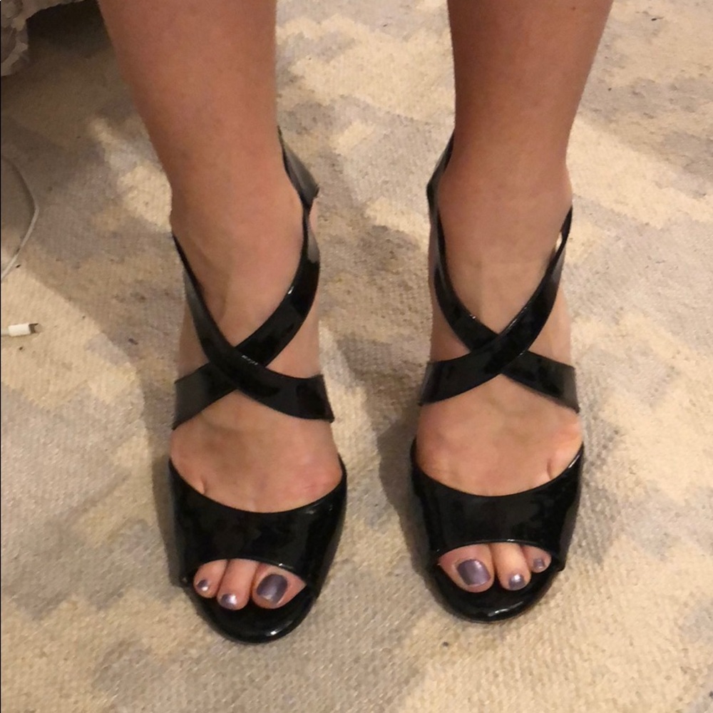 Theory patent leather sandals